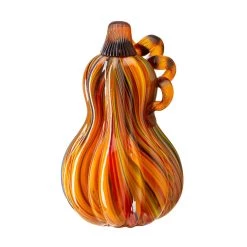 Discount 😀 Glitzhome® 8.5" Multi Striped Glass Gourd 🧨 -Glitzhome Sales D401472S 4