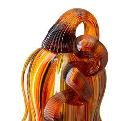 Discount 😀 Glitzhome® 8.5" Multi Striped Glass Gourd 🧨 -Glitzhome Sales D401472S 6
