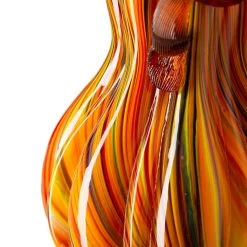 Discount 😀 Glitzhome® 8.5" Multi Striped Glass Gourd 🧨 -Glitzhome Sales D401472S 7