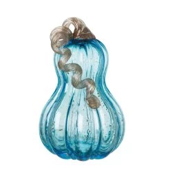 Best deal 👍 Glitzhome® Blue Glass Pumpkin Set 😀 -Glitzhome Sales D401477S 3