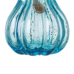 Best deal 👍 Glitzhome® Blue Glass Pumpkin Set 😀 -Glitzhome Sales D401477S 6