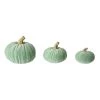 Outlet ⌛ Glitzhome® Mint Green Velvet Pumpkins Set 🧨 -Glitzhome Sales D401482S 1