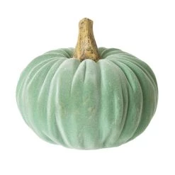 Outlet ⌛ Glitzhome® Mint Green Velvet Pumpkins Set 🧨 -Glitzhome Sales D401482S 7