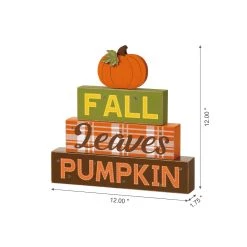 Hot Sale 🌟 Glitzhome® 12" LED Lighted Fall Wooden Block Word Sign 🎉 -Glitzhome Sales D401485S 3