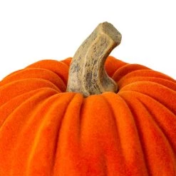 Budget 🔥 Glitzhome® Orange Velvet Pumpkins Set ✔️ -Glitzhome Sales D401486S 4