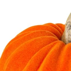 Budget 🔥 Glitzhome® Orange Velvet Pumpkins Set ✔️ -Glitzhome Sales D401486S 5