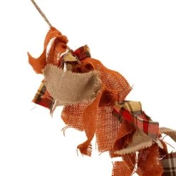 Coupon ⌛ Glitzhome® 6ft. Fall Plaid Fabric Garland ✨ -Glitzhome Sales D401490S 5
