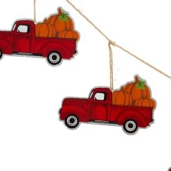 Cheap 🔥 Glitzhome® 6ft. Fall Metal Trucks Garland 😀 -Glitzhome Sales D401493S 5