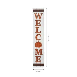 Cheap ⌛ Glitzhome® 42" Fall Wooden Welcome Porch Sign 🛒 -Glitzhome Sales D401496S 3