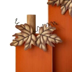 New ⌛ Glitzhome® 30" Fall Lighted Pumpkin & Wreath Décor ⌛ -Glitzhome Sales D401497S 7