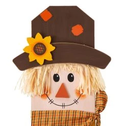 Budget ❤️ Glitzhome® 42" Fall Lighted Scarecrow & Wreath Porch Décor ❤️ -Glitzhome Sales D401498S 5