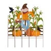 Cheapest 🛒 Glitzhome® 41.5" Fall Scarecrow & Corn Combo Metal Yard Stake 🧨 -Glitzhome Sales D401502S 1