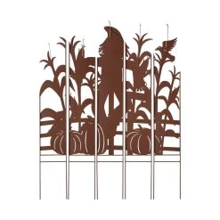 Cheapest 🛒 Glitzhome® 41.5" Fall Scarecrow & Corn Combo Metal Yard Stake 🧨 -Glitzhome Sales D401502S 4