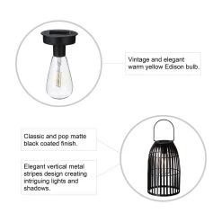 Budget ๐ Glitzhome® 10" Woven Solar Powered Outdoor Hanging Lantern ๐ 19 Budget ๐ Glitzhome® 10" Woven Solar Powered Outdoor Hanging Lantern ๐ -Glitzhome Sales D403224S 6