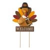 Cheapest 👍 Glitzhome® 30" 👪 Thanksgiving Turkey Metal Yard Stake or Hanging Wall Décor 👍 -Glitzhome Sales D403302S 1