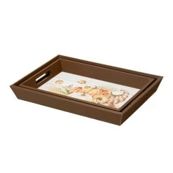 Cheapest 🧨 Glitzhome® 👪 Thanksgiving Wooden Turkey Tray Set 🔔 -Glitzhome Sales D403304S 5