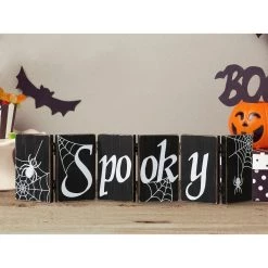 Budget 🔔 Glitzhome® 20" 🧛 Halloween Hinged Table Sign ✔️ -Glitzhome Sales D403311S 3