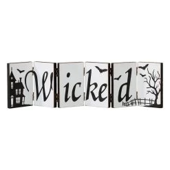 Budget 🔔 Glitzhome® 20" 🧛 Halloween Hinged Table Sign ✔️ -Glitzhome Sales D403311S 4