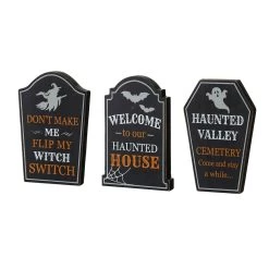 Cheap π Glitzhome® 7" Tombstone π Halloween Table Sign Set β¨