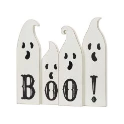Best reviews of 𧨠Glitzhome® 12" Ghost π¦ Halloween Wooden Table Decor π