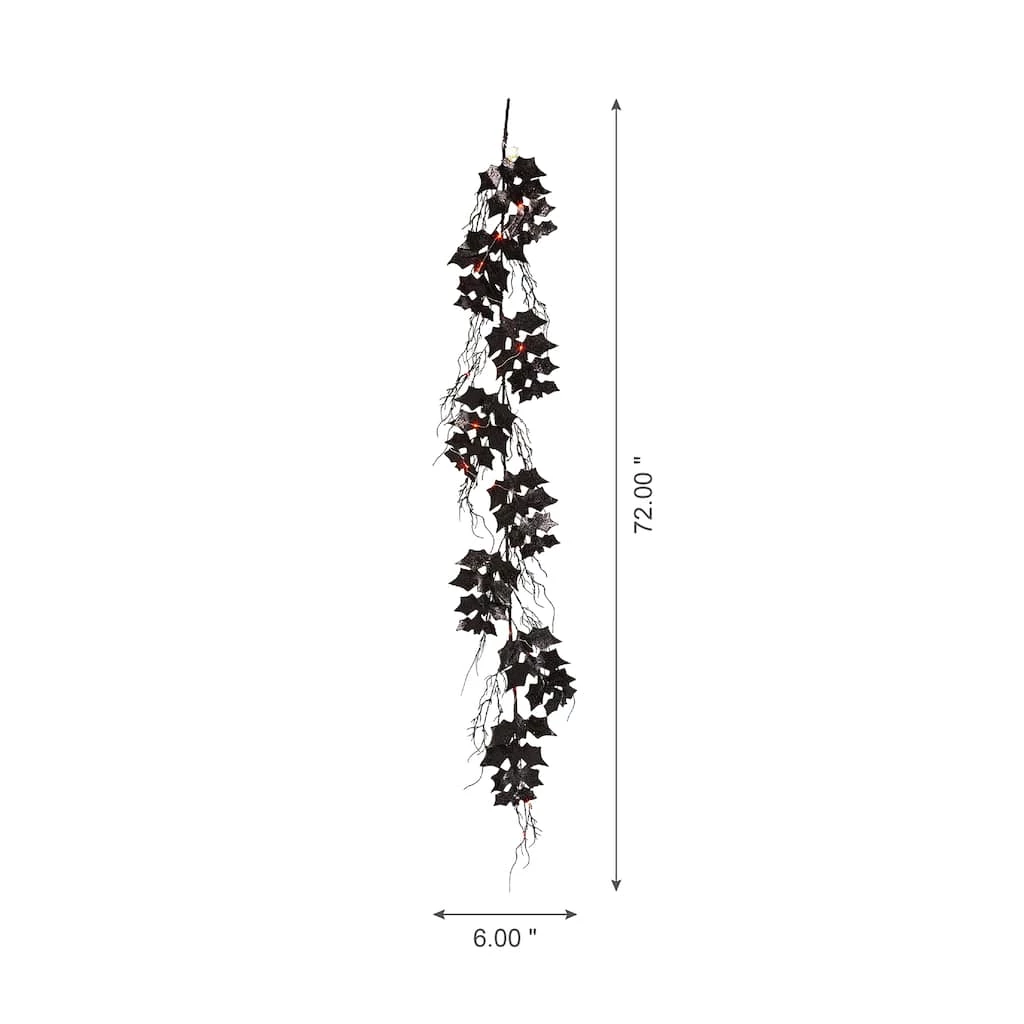 Promo βοΈ Glitzhome® 6ft. Lighted π Halloween Bat Garland 𧨠5 Promo βοΈ Glitzhome® 6ft. Lighted π Halloween Bat Garland 𧨠- Image 3