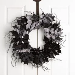 Buy 🤩 Glitzhome® 26" Lighted 🦇 Halloween Bat Wreath ✔️ -Glitzhome Sales D403320S 3