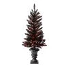 Outlet ✨ 4ft. Pre-Lit Black Artificial 🦇 Halloween Tree, LED Orange Lights by Glitzhome 😉 -Glitzhome Sales D403323S 1