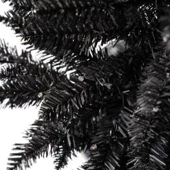 Outlet ✨ 4ft. Pre-Lit Black Artificial 🦇 Halloween Tree, LED Orange Lights by Glitzhome 😉 -Glitzhome Sales D403323S 6