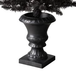 Outlet ✨ 4ft. Pre-Lit Black Artificial 🦇 Halloween Tree, LED Orange Lights by Glitzhome 😉 -Glitzhome Sales D403323S 8