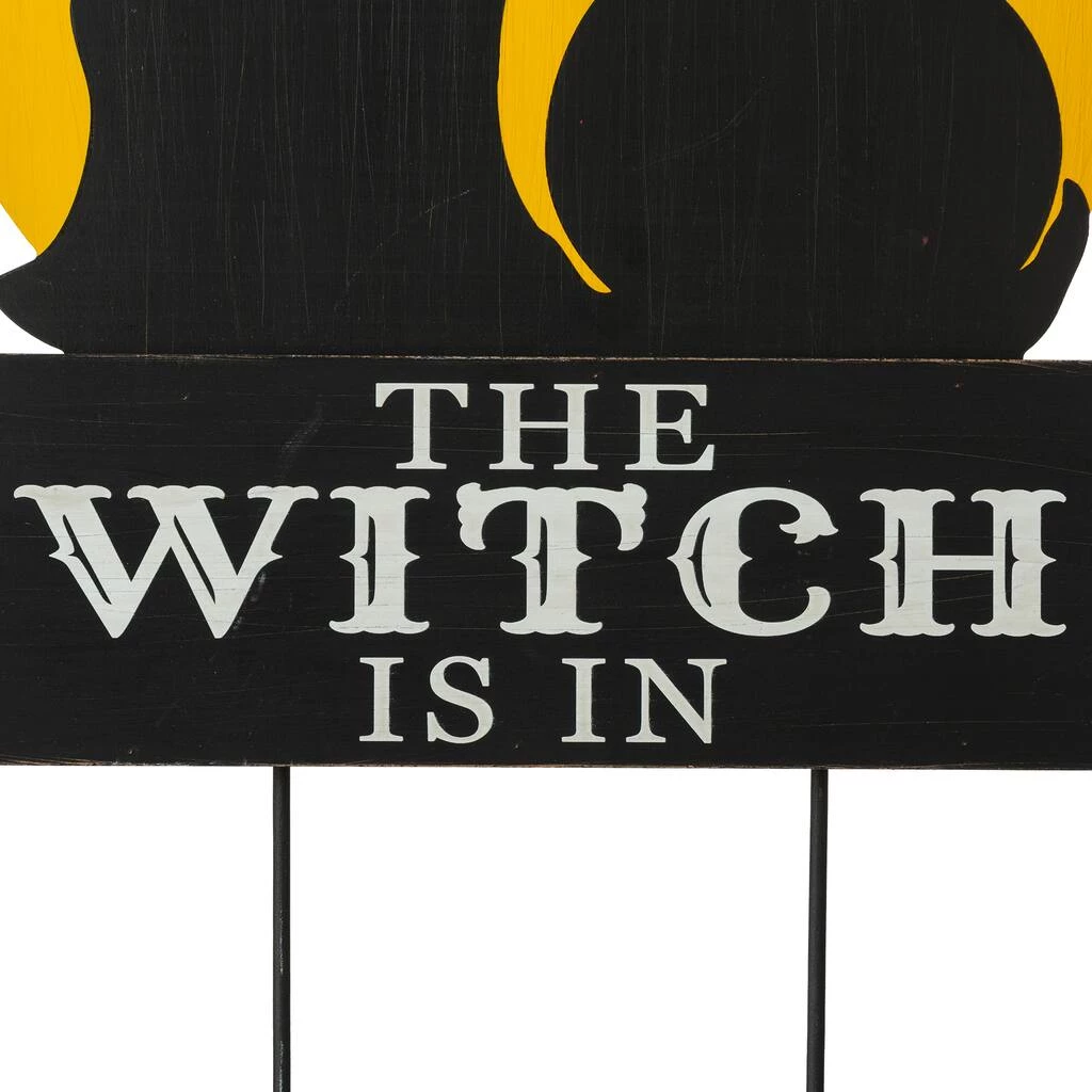 Best Sale π Glitzhome® 30" Black & Orange The Witch Is In π Halloween Yard Stake π 8 Best Sale π Glitzhome® 30" Black & Orange The Witch Is In π Halloween Yard Stake π - Image 6