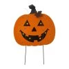 Buy 👏 Glitzhome® 30" Orange Lighted Metal 🎃 Halloween Pumpkin Yard Stake ✨