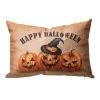 Wholesale 💯 Glitzhome® Faux Burlap Happy 🎃 Halloween Pumpkin Pillow ✔️