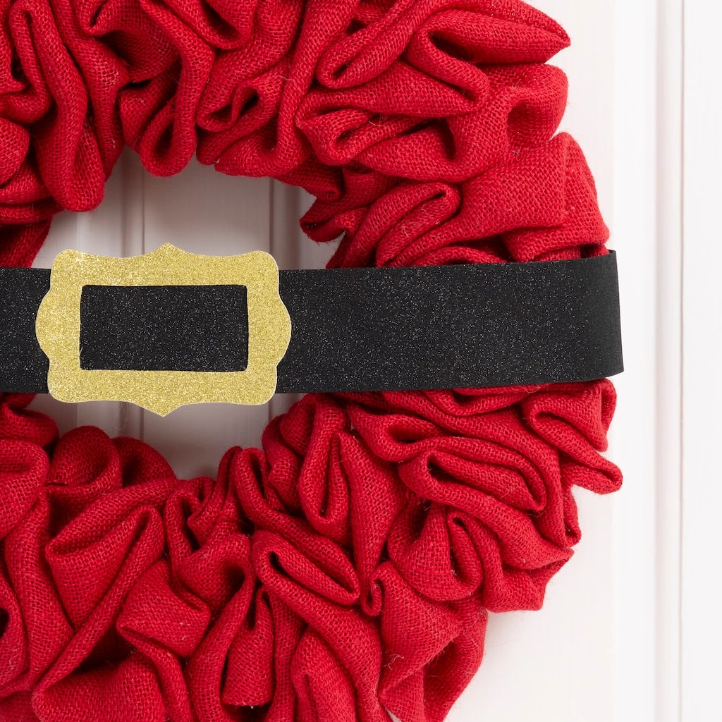 Best deal β€οΈ Glitzhome® 18" β Christmas Red Belt Fabric Wreath π 7 Best deal β€οΈ Glitzhome® 18" β Christmas Red Belt Fabric Wreath π - Image 5