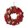 Buy 🥰 Glitzhome® 17.25" 🎄 Christmas Multicolor Fabric Wreath 🥰 -Glitzhome Sales D444199S 1