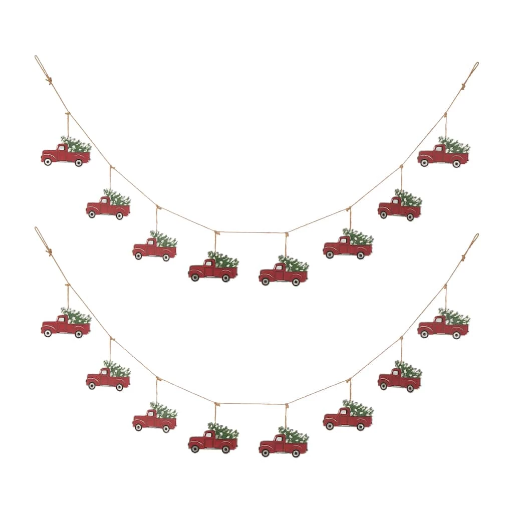 Top 10 π Glitzhome® 6ft. π Christmas Red Truck Garland, 2ct. π₯ 3 Top 10 π Glitzhome® 6ft. π Christmas Red Truck Garland, 2ct. π₯