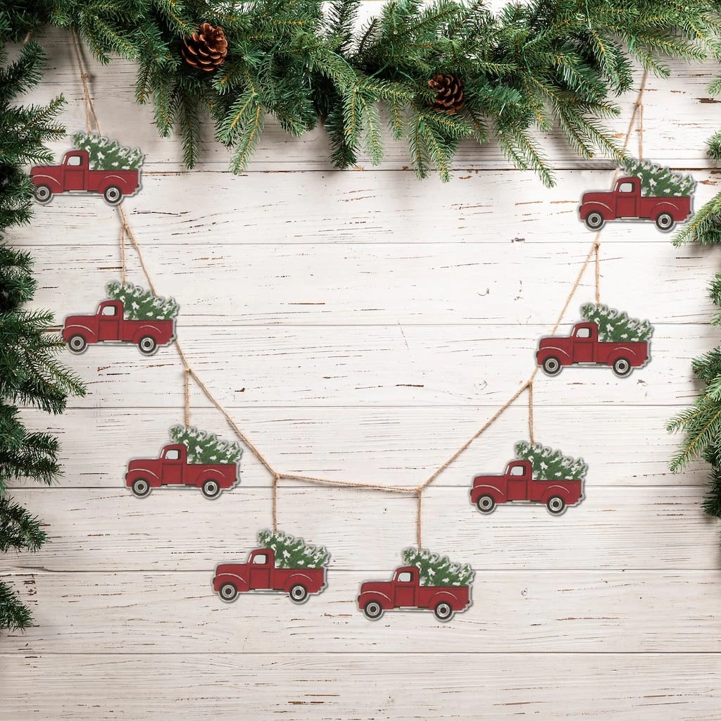 Top 10 π Glitzhome® 6ft. π Christmas Red Truck Garland, 2ct. π₯ 4 Top 10 π Glitzhome® 6ft. π Christmas Red Truck Garland, 2ct. π₯ - Image 2