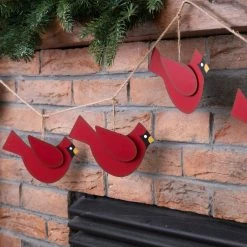Budget ✔️ Glitzhome® 6ft. Metal 🎁 Christmas Birds Garland Set ❤️ -Glitzhome Sales D445239S 4