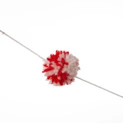 New 🎁 Glitzhome® 6ft. Red & White Fabric 🎄 Christmas Gnome Garland, 2ct. 👏 -Glitzhome Sales D445245S 7