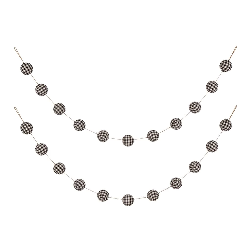 Cheap π Glitzhome® 6ft. Black & White Plaid Fabric Garland, 2ct. β 3 Cheap π Glitzhome® 6ft. Black & White Plaid Fabric Garland, 2ct. β