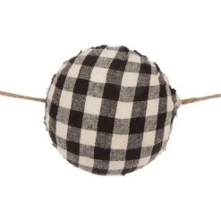 Discount 🎉 Glitzhome® 6ft. Black & White Plaid Fabric Garland Set 🔔 -Glitzhome Sales D445247S 4