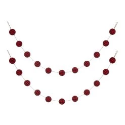 Top 10 π Glitzhome® 6ft. Red & Black Plaid Fabric Garland, 2ct. π