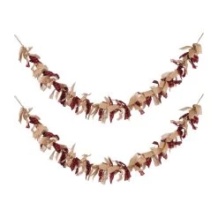 Best Pirce ⭐ Glitzhome® 6ft. Red & Black Plaid Linen Garland, 2ct. 👏