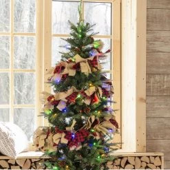 Best Pirce ⭐ Glitzhome® 6ft. Red & Black Plaid Linen Garland, 2ct. 👏 -Glitzhome Sales D445249S 3