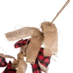 Top 10 🧨 Glitzhome® 6ft. Red & Black Plaid Fabric & Linen Garland Set 🛒 -Glitzhome Sales D445251S 4
