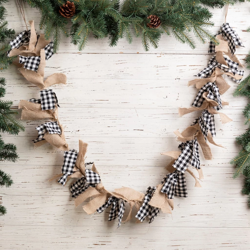 Top 10 π― Glitzhome® 6ft. Black & White Plaid Linen Garland, 2ct. β 4 Top 10 π― Glitzhome® 6ft. Black & White Plaid Linen Garland, 2ct. β - Image 2