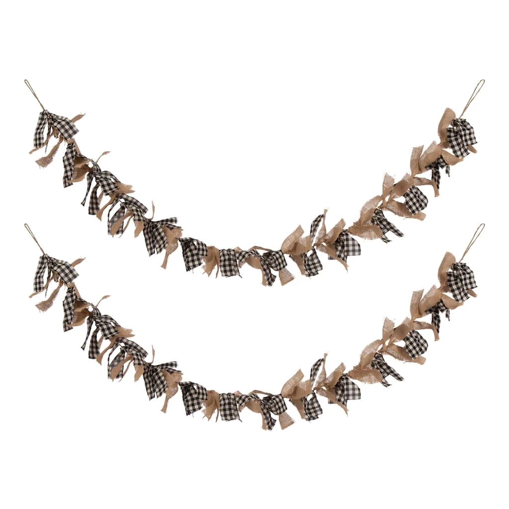 Coupon β¨ Glitzhome® 6ft. Black & White Plaid Fabric & Linen Garland Set π 3 Coupon β¨ Glitzhome® 6ft. Black & White Plaid Fabric & Linen Garland Set π
