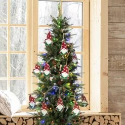 Brand new 🔥 Glitzhome® 6ft. Metal 🎁 Christmas Gnome Garland, 2ct. 🛒 -Glitzhome Sales D445261S 3