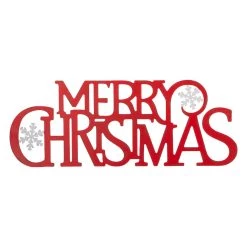 Coupon π Glitzhome® 30" Red Merry β Christmas Metal Wall Décor π