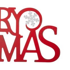 Coupon 🌟 Glitzhome® 30" Red Merry ❄ Christmas Metal Wall Décor 😉 -Glitzhome Sales D479420S 6