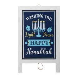Discount 😀 Glitzhome® 24" Hanukkah Porch Sign ❤️ -Glitzhome Sales D479421S 3